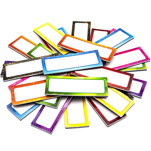 Magnetic Dry Erase Labels Galaxy Name Plates 3 x 1.2 Inches 32 Labels for Whiteboard School Office Supplies