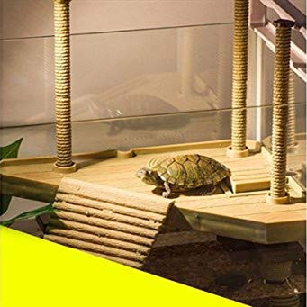 Turtle Platform,7x6x3.5inTurtle Float Platform Basking Platform Decorative Reptile Frog Pier Floating Basking Platform Ramp Ladder Tank with Ramp Ladder for Aquariums Tank