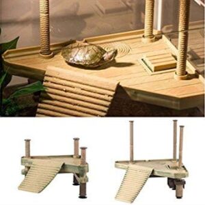 Turtle Platform,7x6x3.5inTurtle Float Platform Basking Platform Decorative Reptile Frog Pier Floating Basking Platform Ramp Ladder Tank with Ramp Ladder for Aquariums Tank