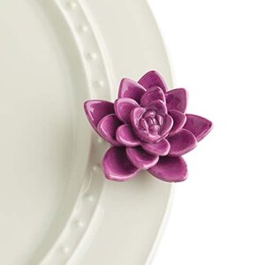 nora fleming hand-painted mini: get growing! (purple flower) a243