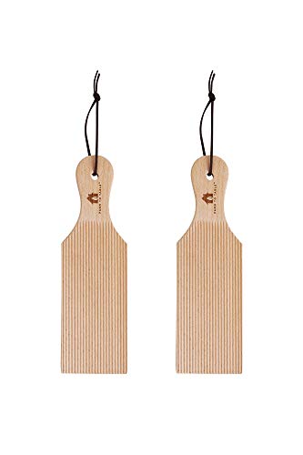 Farm to Table Natural Wood Butter Paddles, Set of 2, Beechwood