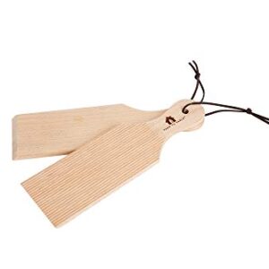 Farm to Table Natural Wood Butter Paddles, Set of 2, Beechwood