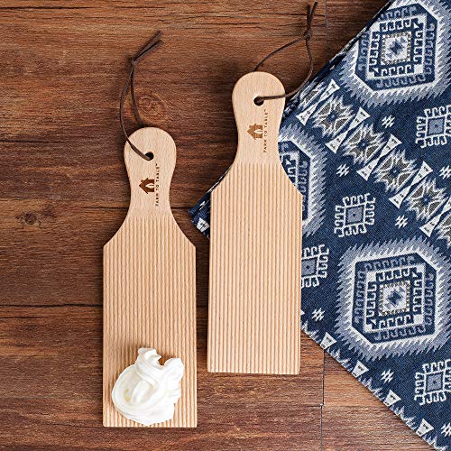 Farm to Table Natural Wood Butter Paddles, Set of 2, Beechwood