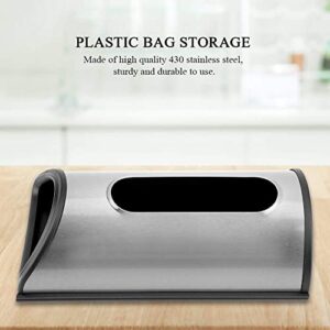 Kitchen Grocery Bag Holder,Plastic Bag Holder and Dispenser for Plastic Bags - Easy Wall Mount Bag Saver - Stainless steel + Plastic