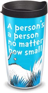tervis dr. seuss™ - horton made in usa double walled insulated tumbler travel cup keeps drinks cold & hot, 16oz, classic