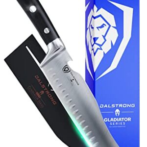 Dalstrong BBQ Pitmaster & Meat Knife - 8 inch - Gladiator Series Elite - Forged High Carbon German Steel - Forked Tip & Bottle Opener - G10 Handle - Sheath Included - NSF Certified