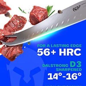 Dalstrong BBQ Pitmaster & Meat Knife - 8 inch - Gladiator Series Elite - Forged High Carbon German Steel - Forked Tip & Bottle Opener - G10 Handle - Sheath Included - NSF Certified