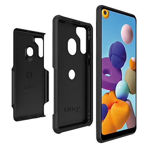 OtterBox Galaxy A21 Commuter Series Lite Case - BLACK, slim & tough, pocket-friendly, with open access to ports and speakers (no port covers),