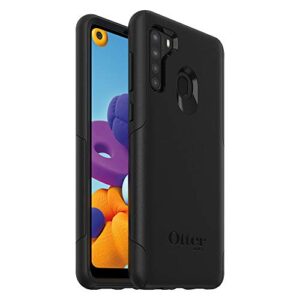 otterbox galaxy a21 commuter series lite case - black, slim & tough, pocket-friendly, with open access to ports and speakers (no port covers),