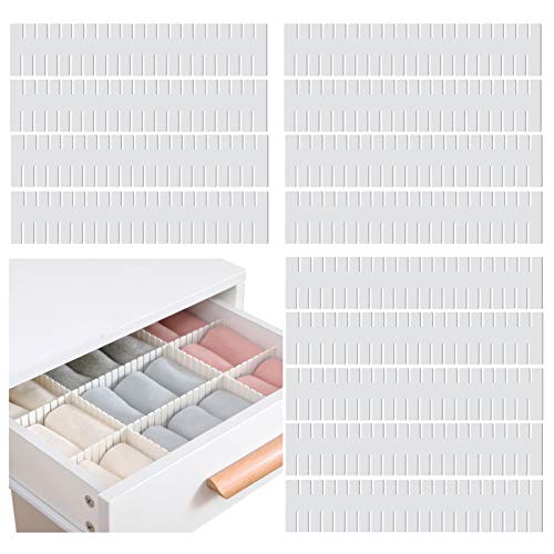 Drawer Organizers - DGQ 40Pcs Drawer Divider Strips 2.75” High Adjustable Separators for Closet, Office Desk, Kitchen Storage, Dresser, Makeup Tools, Socks