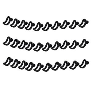 30pc stable hanger connector cascading clothes rack hook chest space-saving attachment huggable style hangers (black)