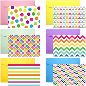 fancy land 36 colorful greeting cards bright pattern note cards with colored envelopes stickers blank inside cards office school home kids