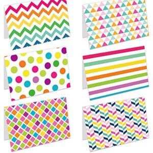 FANCY LAND 36 Colorful Greeting Cards Bright Pattern Note Cards with Colored Envelopes Stickers Blank Inside Cards Office School Home Kids