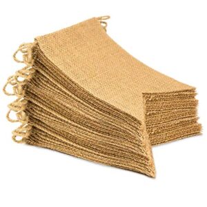 burlap banners 36ft 50pcs swallowtail flag diy party decoration for wedding, camping,birthday,baby shower,christmas,thanksgiving,easter party perfect for home and outdoor decoration
