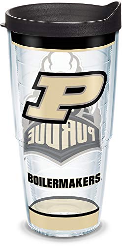 Tervis Made in USA Double Walled Purdue University Boilermakers Insulated Tumbler Cup Keeps Drinks Cold & Hot, 24oz, Tradition