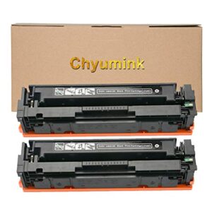 chyumink compatible replacement for hp 201x 201a cf400x black toner cartridges for use with hp color pro m252dw m252n mfp m277d m277n m277c6 series printer- 2 pack