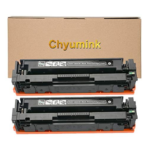 Chyumink Compatible Replacement for HP 201X 201A CF400X Black Toner Cartridges for use with HP Color Pro M252dw M252n MFP M277d M277n M277c6 Series Printer- 2 Pack