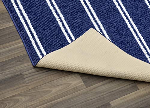 Garland Rug Avery Area Rug, 3-Feet 6-Inches by 5-Feet, Navy