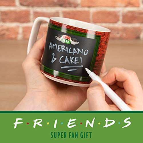 Central Perk Chalkboard Mug with Chalk Pen - Officially Licensed Friends TV Show Merchandise