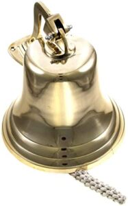 11" h brass ship bell polished premium nautical boat's bell maritime - jumbo bells rustic vintage home decor gifts