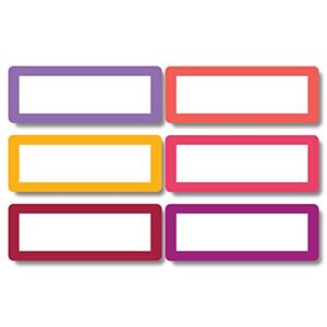 lovable labels jumbo write-on storage bin label stickers, 6 blank labels for storage bins makes organization and storage bins labeling quick and easy. (vibes, jumbo)