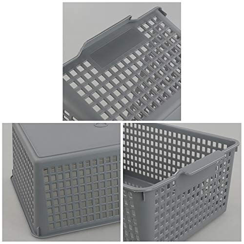 Sandmovie Large Platic Storage Baskets, Organizer Bin, 3-Pack, G