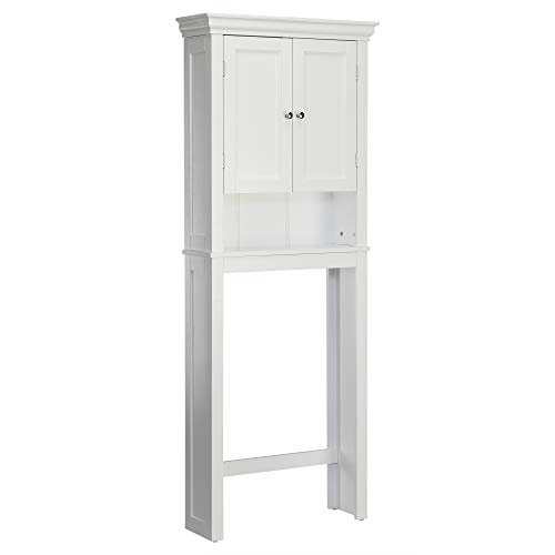 Teamson Home Stratford Wooden Storage Cabinet, 2 Doors, White Space Saver