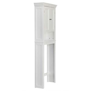 Teamson Home Stratford Wooden Storage Cabinet, 2 Doors, White Space Saver