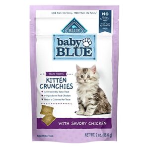blue buffalo baby blue kitten crunchies natural kitten treats, savory chicken 2-oz bag