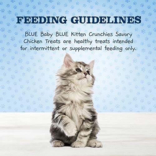 Blue Buffalo Baby BLUE Kitten Crunchies Natural Kitten Treats, Savory Chicken 2-oz Bag