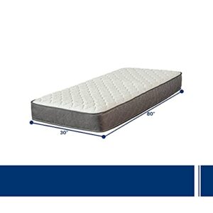 Mayton 10-Inch Pocketed Coil Rolled Medium Plush Mattress With Cover for Adjustable Bed, Split Queen (30x80 each half)