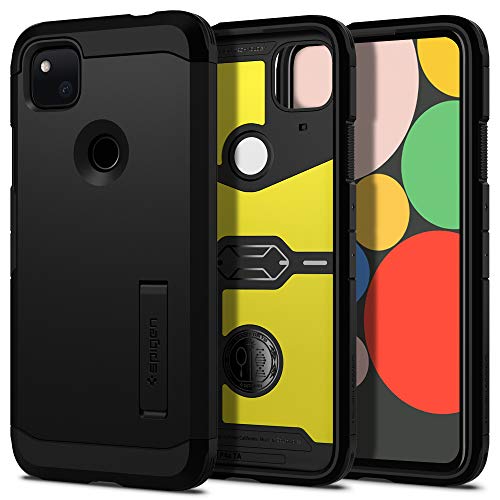 Spigen Tough Armor [Extreme Protection Tech] Designed for Google Pixel 4a Case (2020) [NOT Compatible with Pixel 4a 5G] - Black