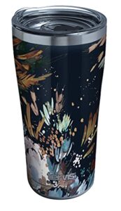 tervis triple walled kelly ventura insulated tumbler cup keeps drinks cold & hot, 20oz - stainless steel, midnight garden
