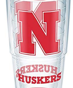 Tervis Made in USA Double Walled Nebraska State University Cornhuskers Insulated Tumbler Cup Keeps Drinks Cold & Hot, 24oz, Tradition