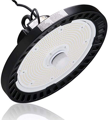 RuggedGrade 40,000 Lumen LED High Bay Light - Titan III 300 Watt LED High Bay Lighting UFO LED Light - Ultra Efficient 150 Lumens to watt - 5000K – Dimmable - DLC Premium