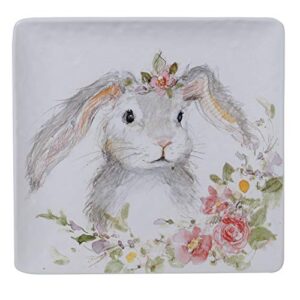 Certified International Sweet Bunny 12. 5" Square Platter, Large