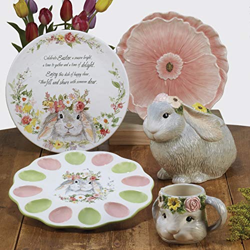 Certified International Sweet Bunny 12. 5" Square Platter, Large