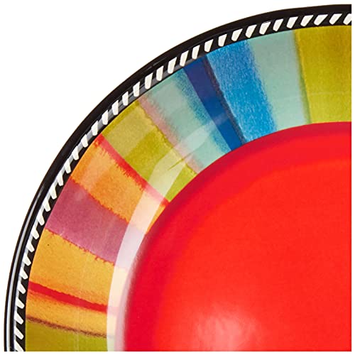 Certified International Sierra 9" Soup/Pasta Bowl, Set of 4 Assorted Designs, Multicolored