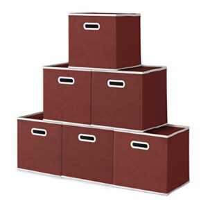 rack furniture   11" fabric  storage bin (pack of 6) (garnet)