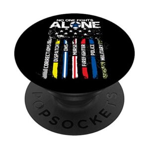 first responders american thin line police fire military ems popsockets popgrip: swappable grip for phones & tablets