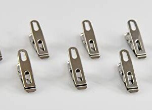 Home-X 10 Pack Stainless Steel Clothespin & Utility Clip Multi-Purpose Stainless Steel Clips, Cord Clothes Pins Utility Clips Clamps Darkroom Photoclips-1.5 Inch