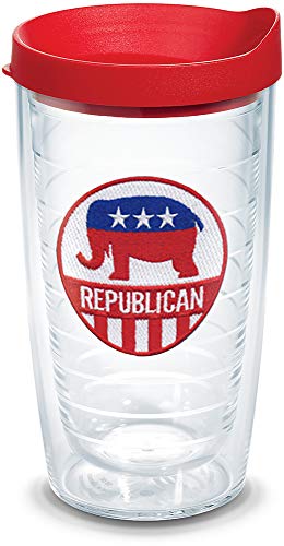 Tervis Republican Elephant Made in USA Double Walled Insulated Tumbler Travel Cup Keeps Drinks Cold & Hot, 16oz, Classic