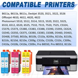 HGZ Compatible Ink Cartridges Replaccement for HP 564XL 564 XL Used for Photosmart 6525 6520 7520 5520 7510 5510 7525 DeskJet 3520 3522 OfficeJet 4620 (2 Black, 2 Cyan, 2 Magenta, 2 Yellow, 6-Pack)