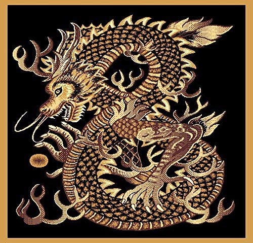 Oriental Asian Japanese Dragon Area Rug Carpet (5’ 3” X 7’ 5”)