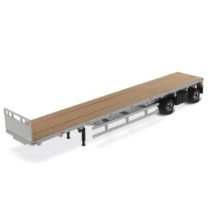 53' flat bed trailer silver transport series 1/50 diecast model by diecast masters 91023