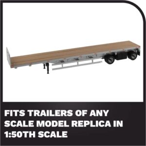 53' Flat Bed Trailer Silver Transport Series 1/50 Diecast Model by Diecast Masters 91023