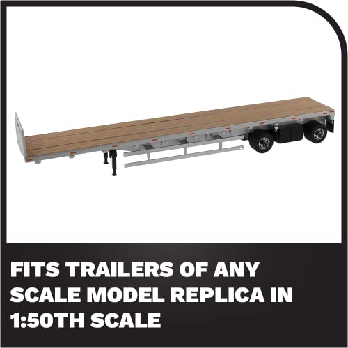 53' Flat Bed Trailer Silver Transport Series 1/50 Diecast Model by Diecast Masters 91023