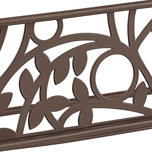 mDesign Decorative Metal Over Door 10 Hook Storage Organizer Rack - to Hang Coats, Jackets, Hoodies, Hats, Scarves, Purses, Leashes, Bath Towels, Robes, Men's and Women's Clothing - Bronze