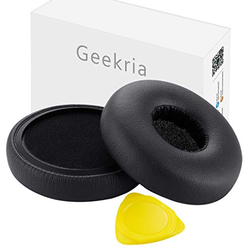 Geekria QuickFit Replacement Ear Pads for AKG N60NC Wire Headphones Earpads, Headset Ear Cushion Repair Parts (Dark Grey)