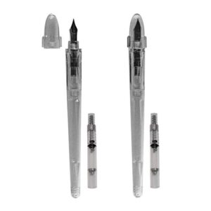 pilot fountain pen with ergonomics-grip & converter 2 set (body color : non color (clear))